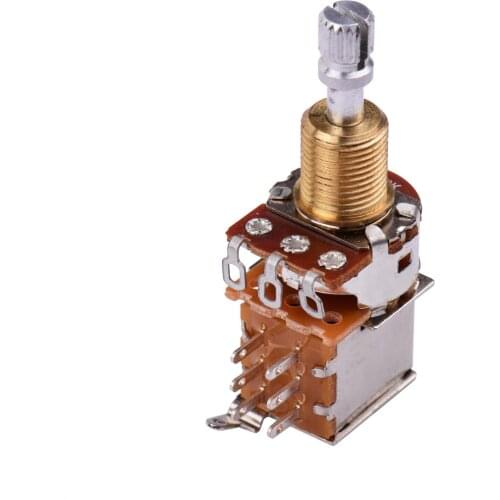 Electric Guitar Bass Potentiometers Split Shaft Pots Push Push Button Switch Guitar Parts 2pcs