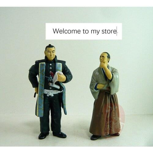 Pvc figure Japanese CUBE ancient shogunate Japanese samurai doll hand model decoration 2pcs/set