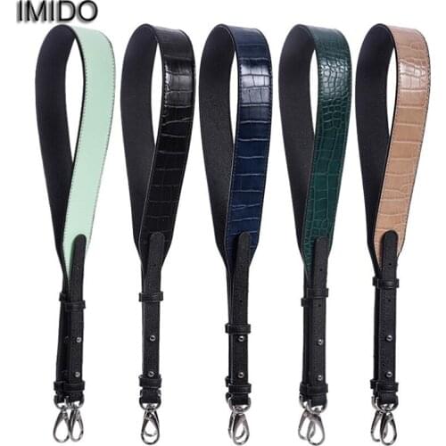 IMIDO 2019 Luxury Crocodile pattern pu leather Women replacement strap shoulder belt handbag accessories parts for bags STP121