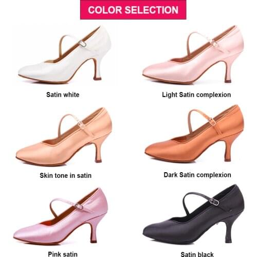 BD dances standard shoes ClASSIC Fresh Tan Satin all season high heeled dance shoes soft sole Modern Dance 138 Free Shipping
