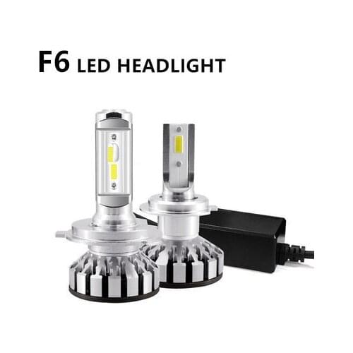 PAMPSEE F6 2Pcs H1 H11 HB3 HB4 9006 H4 H7 LED Conversion Kit Anti EMC Auto Automobiles Car Headlight Bulbs 80W 12000LM 6000K 12V