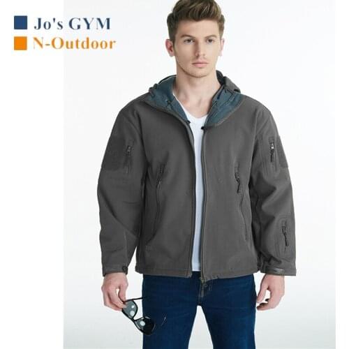 Hot Autumn Winter Soft Shell Jacket Hooded Warm Multi-pocket Jackets Windbreaker Outdoor Hiking Riding Windproof Waterproof Coat