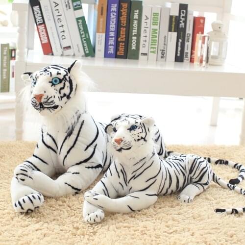 Kawaii Cute White Tigers Plush Toys Simulation Tigers Stuffed Dolls Baby Pillow Plush Kid Toys Gift
