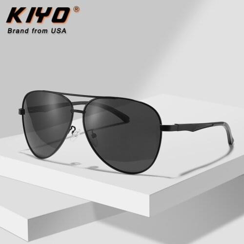 KIYO Brand 2020 New Men Oval Polarized Sunglasses Aluminum and Magnesium Classic Sun Glasses UV400 Driving Eyewear 2857
