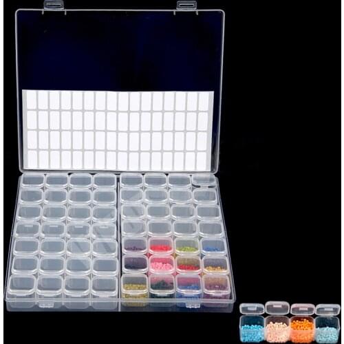 56/28/21Grids 5D Diamond Painting Kit Embroidery Moasic Storge Box Diamond Jewlery Sewing Nail Container Accessories Organizer