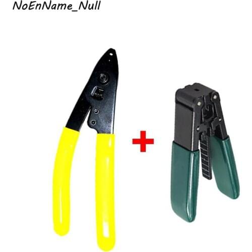 2-in-1 FTTH fiber optic tool kits Dual port Miller clamp CFS-2 Fiber Optic Stripper Wire Strippter fiber stripping pliers tool