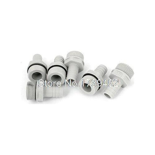 New 6pcs 3/4BSP Male Thread Hose Barb Fitting Coupler for 14mm Inner Dia Pipe