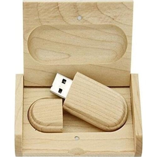 NEW Custom LOGO Wooden Narrow USB with Box Usb 2.0 Memory Flash Stick Pen Drive
