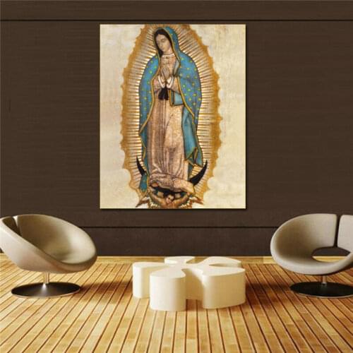 Virgen De Guadalupe Hd Print On Canvas Huge Wall Picture