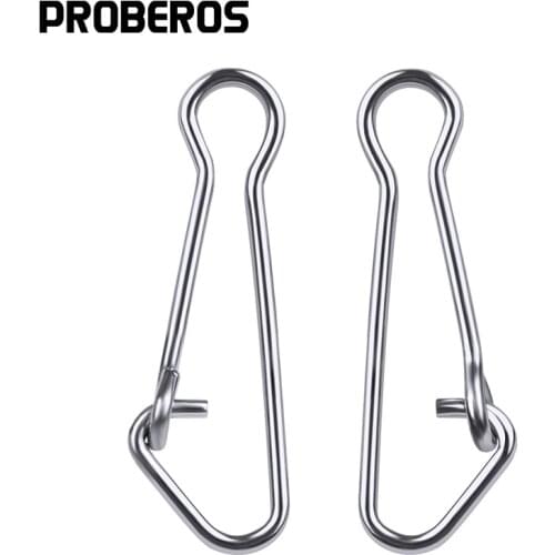 PROBEROS 1000pcs Hooked Snap Fishing Barrel Swivel Safety Snap 12mm-29mm Swivel Snap 0#-6# Fishing Swivels Connector