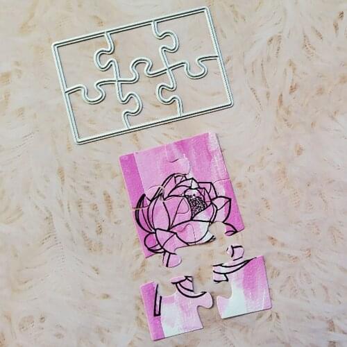 Rectangle puzzle metal cutting mold DIY scrapbook card photo decoration