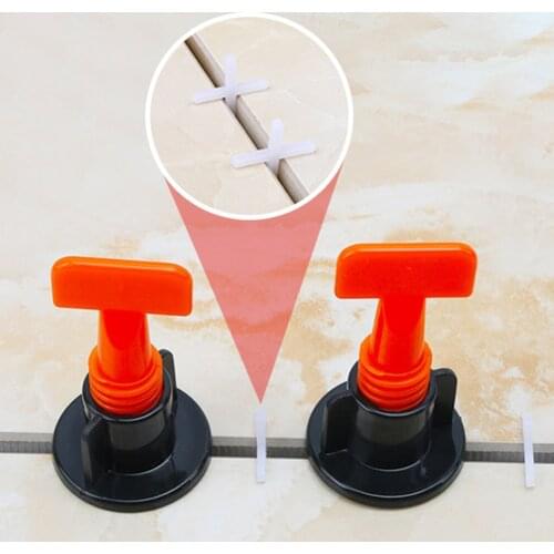 Flooring Wall Tile Leveling System Reusable Tile Leveler 2mm Cross Spacer Wrench Gap Manual Grout Pump Floor Construction Tools