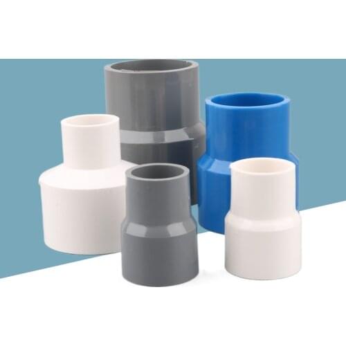 PVC Straight Reducing Connector Garden Irrigation Water Pipe Adapter Plumbing Fittings Aquarium Tank Tube Joint