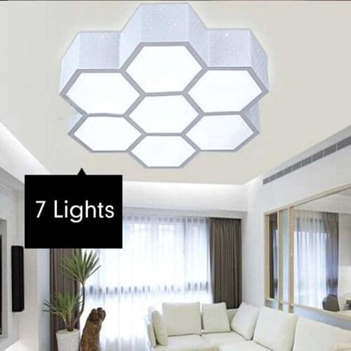 24W led Ceiling Lamp Modern Bedroom Living Room Lights Fixtures Honeycomb Iron Acylic Lampshade Home Lighting 110-220V