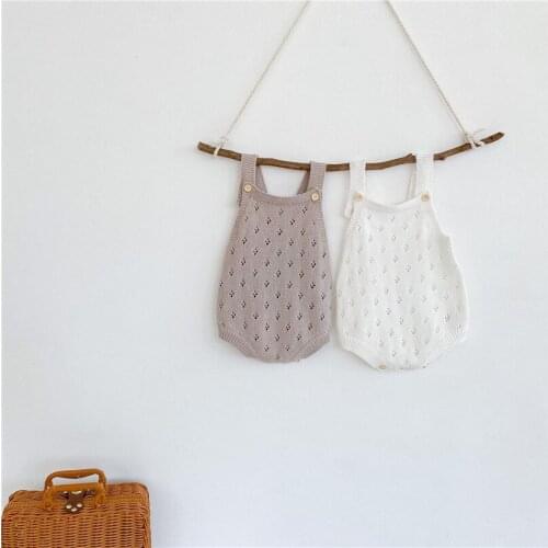 Knitted Baby Clothes Summer Newborn Baby Romper Jumpsuit Hollow-out Boys Girls Romper Todder Romper Baby Playsuit Overalls
