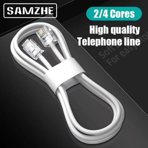 SAMZHE Telephone Extension Cord Phone Cord with 1 in-Line Coupler Cable Wire Line with Standard RJ11 Plug