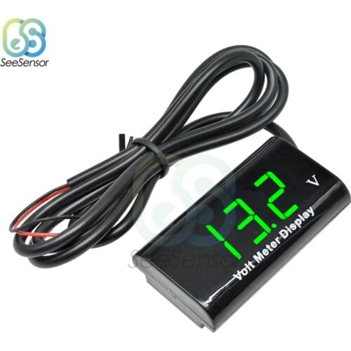 DC 3-18V 0.56 inch LED Digital Display Voltmeter Car Motorcycle Voltage Volt Gauge Panel Meter IPX6 Waterproof