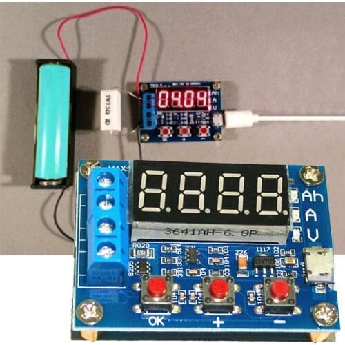 ZB2L3 18650 Li-ion Lithium 12V Lead-acid Battery Capacity Meter Digital Battery Tester External Load Discharge Tester Analyzer
