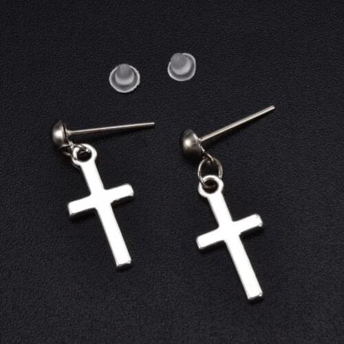 Women Cross Earrings Fashion Punk Cross Pendant Cartilage Drop Dangle Earrings Jewelry Aretes De Mujer Modernos 2020