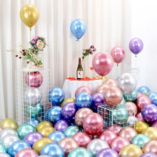 10/50Pcs 10inch Metal Latex Balloons Birthday Party Wedding Ceremony Decorations Ballon Kids Air Balls Globos Baby Shower Props