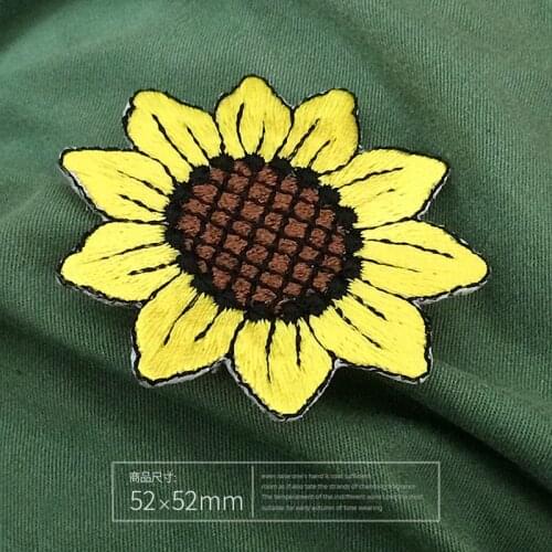 10PCS Sunflower Patches Dress Babys Clothes Decoration Applique Iron on Patches for Clothes DIY Sewing Accessories