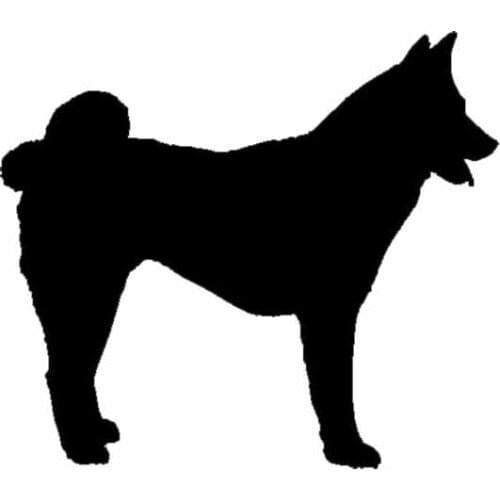 14CM*12.3CM Akita Dog Breed Vinyl Decoration Car Sticker Black/Silver C2-3255
