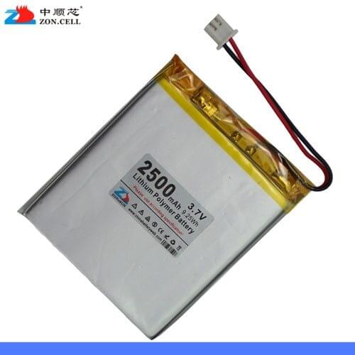 In the 2500mAh 425486 mobile audio-visual monitoring 3.7V lithium polymer battery 654077524078 Rechargeable Li-ion Cell