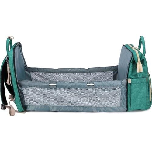 Hand folding crib diaper bag multi-function large-capacity mother bag hand bag shoulder bag mummy bag backpack