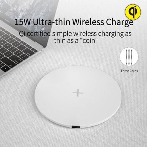 QI new desktop round mobile phone wireless charger for 15W Apple 12 wireless charging fast charge