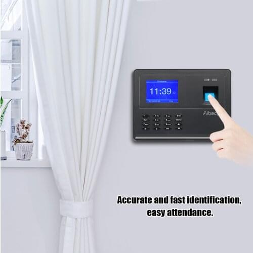 Biometric Fingerprint Password Attendace Machine Employee Checking-in Recorder Multi-language Support USB Disk Data Download
