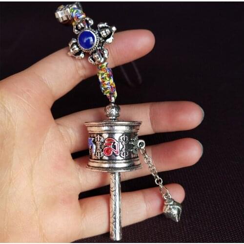 2021 Buddhist Amulet Pendant Pocket CAR WALL bless Safe health Good luck Six word Mantra prayer wheel Buddha protective talisman