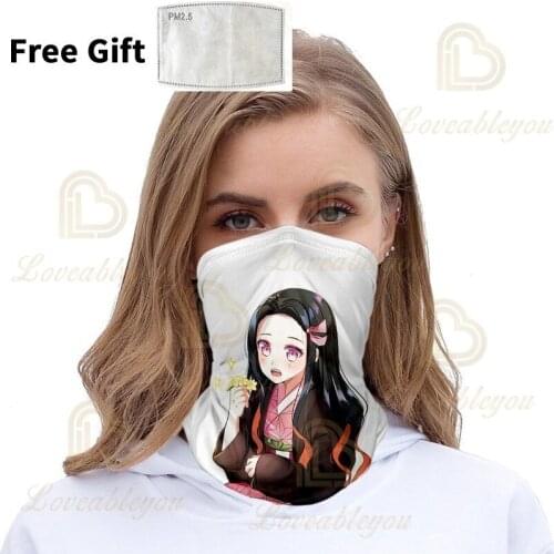 Demon Slayer 3d Magic Scarf Outdoor Sports Bicycle Riding Headband Bike Cycling Balaclava Neck Tube Warmer Bandanas Face