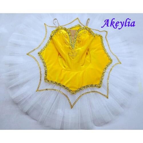 Children Yellow Swan Ballet Skirt for Kids Ballet Costume Adult Ballerina Dress For Girls Kids Ballet Dress Dancewear