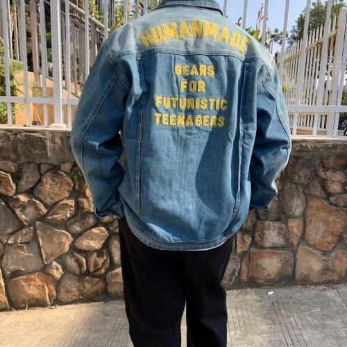HUMAN MADE DENIM WORK 19AW Jackets Men Women 1:1 Top Quality Streetwear Fashion Cowboy Mens Jean Jacket
