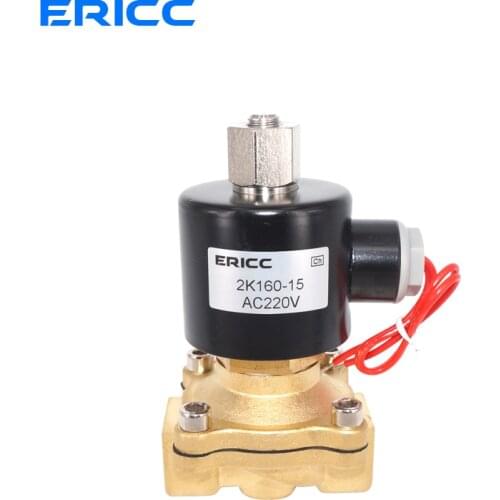 1/4" 3/8" 1/2" 3/4" 1" DN15 Normally Open N/O Brass Electric Solenoid Valve 12V 24V 220V 110V Pneumatic Valve for Water Oil Gas