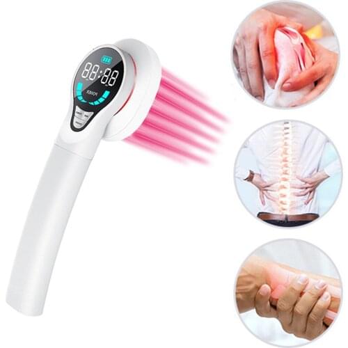 Physical Laser Therapy Device Acupuncture Physiotherapy Handy Cure Pain Relief 4x808nm 13x650nm Powerful Pain Relief