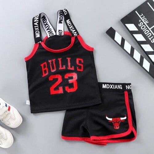 Baby Boy Summer Clothes Children Basketball Clothing Sets Kids Girl Sleeveless T Shirt+pants 2pcs Clothes Set Toddler Sport Suit