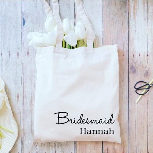 Personalised Tote Bag Birthday Gift Shopping Bag Hen Bag Wedding Bag Gifts for her Canvas Tote Shoulder bag Bridesmaid Gift Bag
