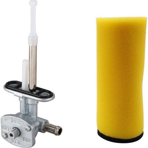 Gas Fuel Tank Switch Valve 5KM-24500-10-00 For Yamaha Grizzly Bruin 350 & Air Filter Intake Cleaner For Yamaha YFM350