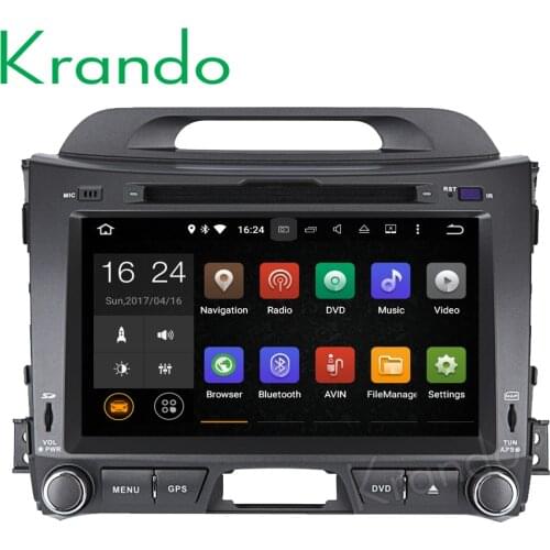 Krando 8" Android 9.0 car navigation multimedia system for Kia Sportage 2010-2014 audio radio gps dvd player