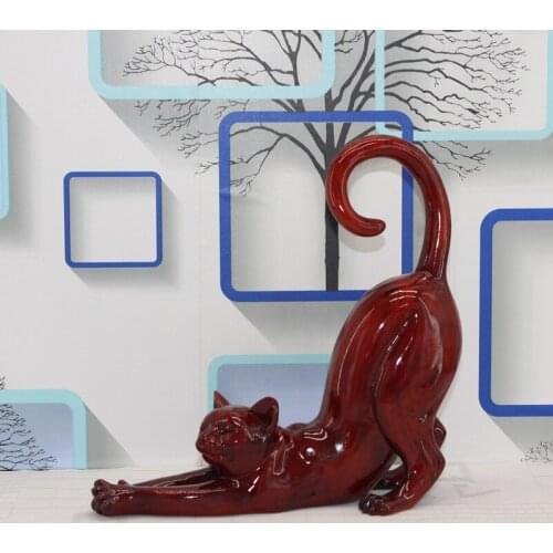 Kreative Katze Figuren Miniaturen Dekorative Tiere Desktop Geschenke Statue Ornamente Wohnkultur Wohnzimmer Home Accessories