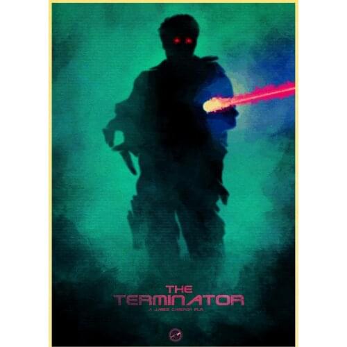 Retro Posters and Prints Classic Movie The Terminator Home Room Wall Decoration Vintage Poster Paintings Printed Canvas Decor