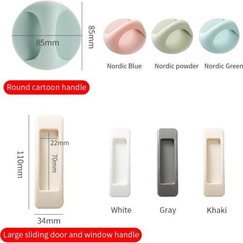 Glass window sliding door strong and seamless adhesive auxiliary handle household refrigerator cabinet suction cup handle