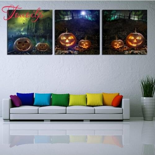 TOUOILP triptych Halloween 5d diamond painting full square&round drill diamond embroidery mosaic modern home decoration painting