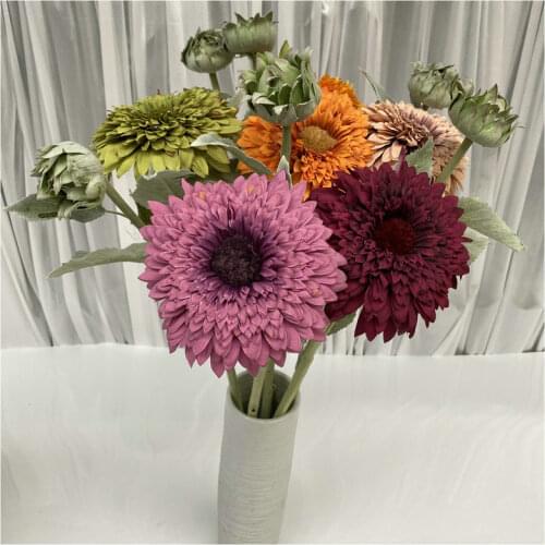 1pc Sunflower Artificial Silk Flowers Branch for Home Floral Arrangement Decoration Wedding Party Photography Props