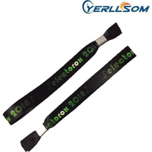 YERLLSOM 120PCS/Lot High Quality Customized Fabric Wrisband with woven logo for events FW20011301