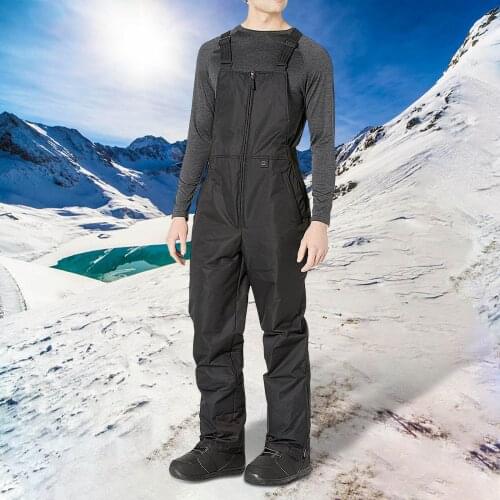 2021 Mens ski pants solid color pocket jumpsuit Casual Joggers suspenders trousers Overalls Winter Work Trousers Streetwear #40