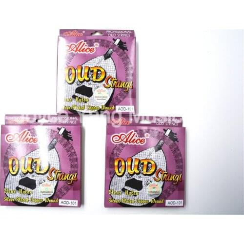 3 Sets of Alice AOD-101 OUD Strings Clear Nylon Silver-Plated Copper Wound 10-String Free Shipping Wholesales
