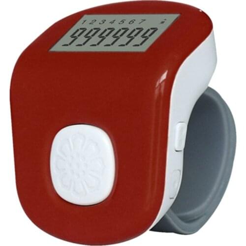 6 Digital Rechargeable Hand Tally Counter 7 channels LED light Electronic Prayer Silicone Ring Counter 999999 Counters