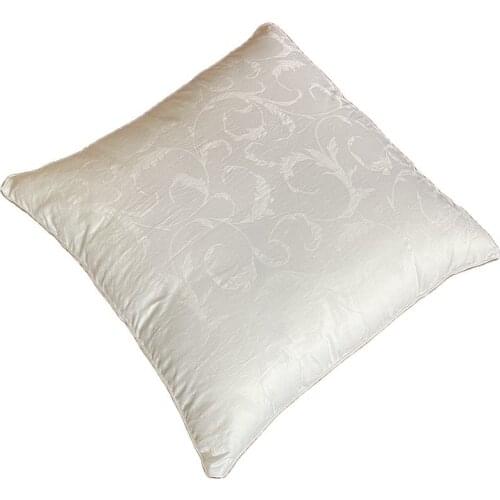 70x70cm 100% Natural Medium-Long Floss 1.5kg Silk Filling Pillow Premium Silk Pillow Protector (Full) With 300TC Cotton Cover